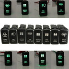 Push Switch Button LED Green Light Bar Fog Light with Wire for Toyota Tacoma