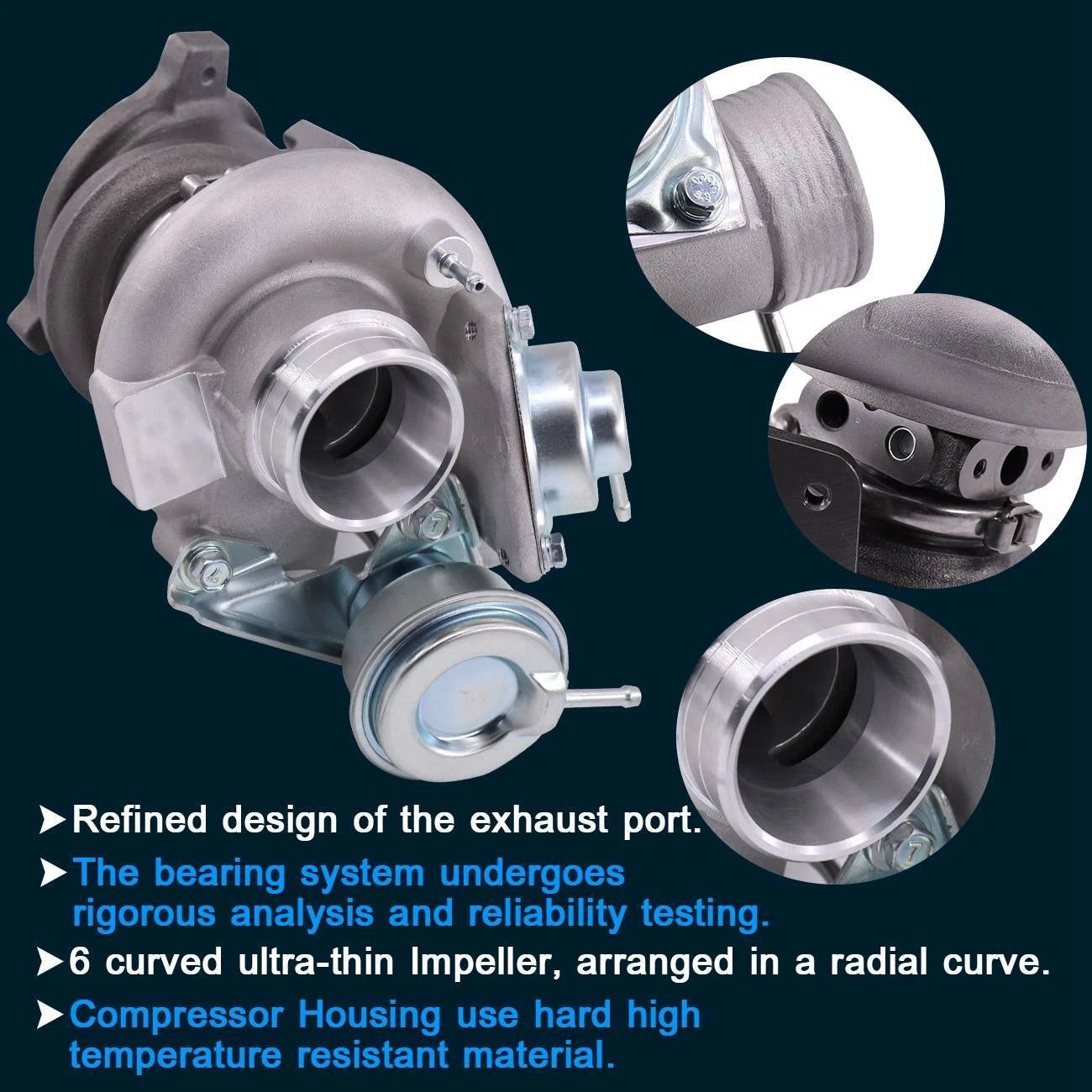 Turbocharger for Volvo C70 S60 S70 V70 2.4L (1999–2002)