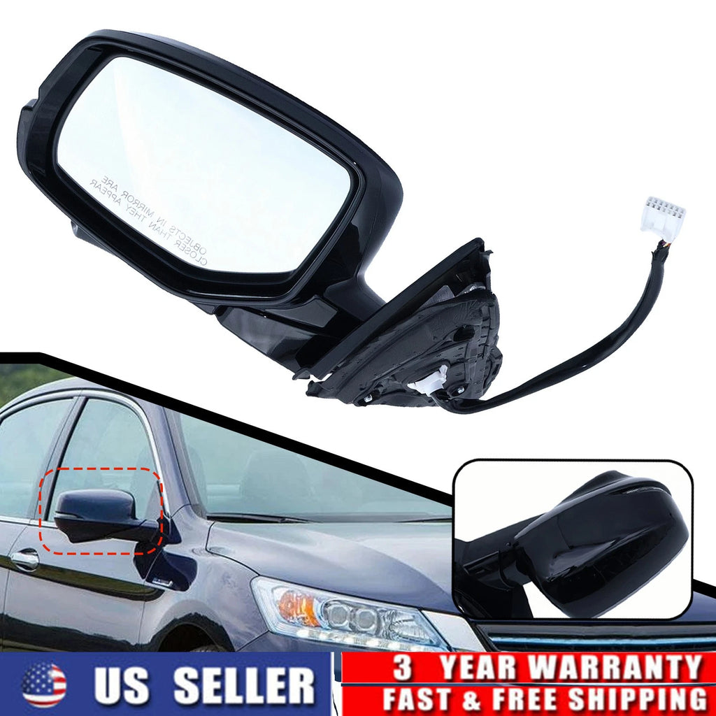 Right Side Mirror w/ Heated Camera Power Glass for Honda Accord (2013–2015)