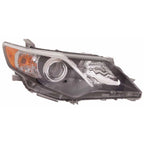 Replacement Passenger Side Halogen Head Light Assembly w/Black Trim