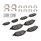 Set of 4 Front & Rear Brake Pads Kit for Infiniti QX60 (2014–2020), JX35 (2013) D1415