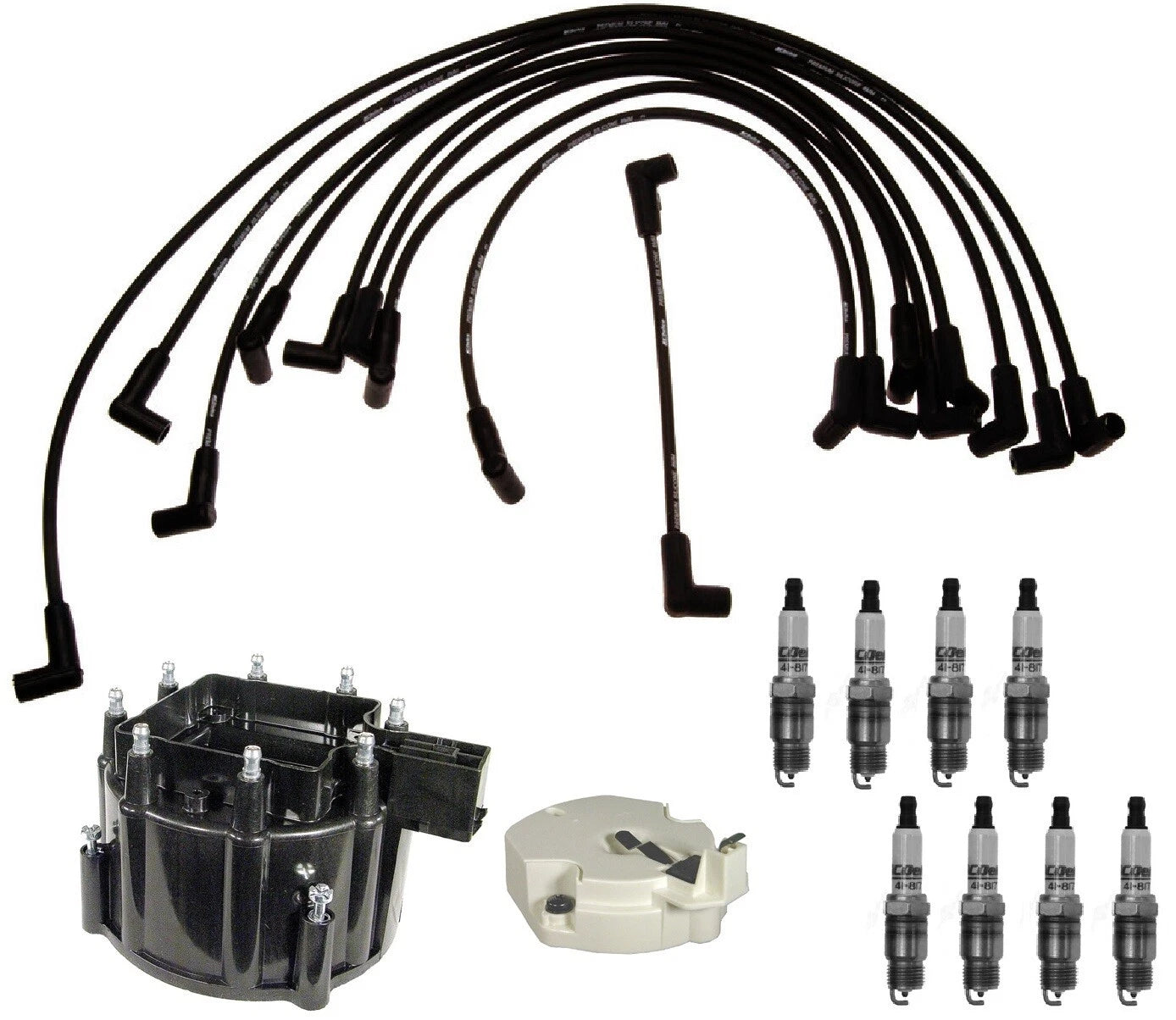ACDelco Ignition Kit for Chevy C20 V8 5.7 (1973–1987) - Rotor, Cap, Wires, Plugs