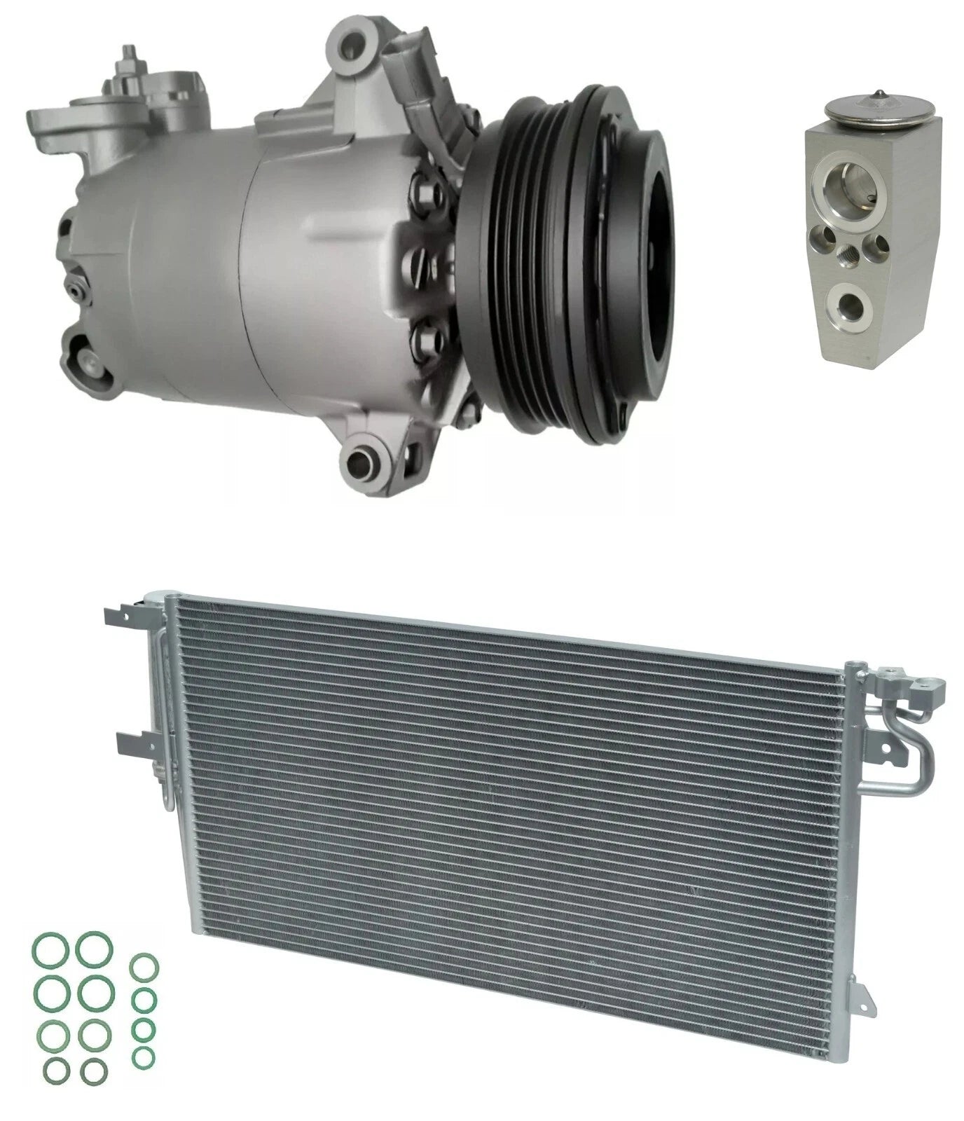 AC Compressor Kit With Condenser Replacement for Ford Focus 2.3L (2017–2018)