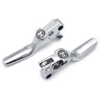 Chrome Skull Shorty Brake Clutch Levers for Harley XL/Dyna/Touring (1996–2007)