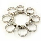 15pcs Stainless Steel Adjustable Hose Clamps for Fuel Line (Universal)
