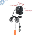 Electric Hoist Winch with Wired and Wireless Remote Control (1100 lbs)