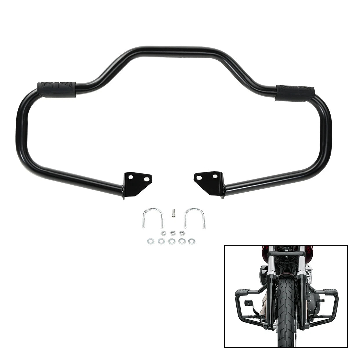 1.25" Black Highway Engine Guard Crash Bar for Harley Dyna (2006–Present)