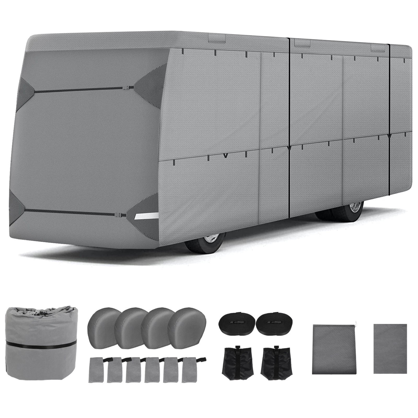 RV Cover for Class A Motorhome (34ft–38ft) Windproof Waterproof Non-Woven