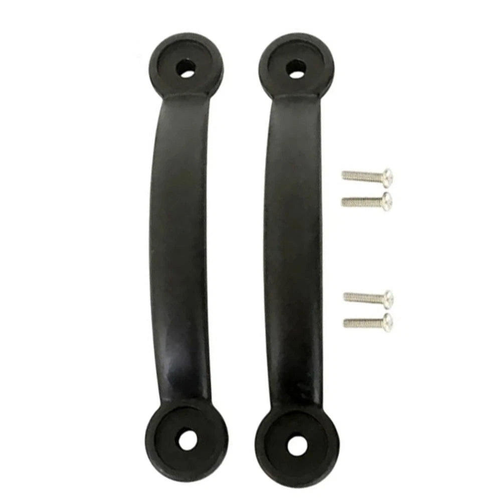 Pair of Black PU Plastic Carry Handles for Kayak Canoe Boat Side Mount