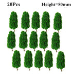 20Pcs 3.14" Model Tree Diorama for Train Railroad Layout Scale DIY