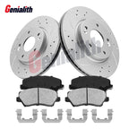 280mm Front Disc Rotors + Ceramic Brake Pads for Hyundai Elantra Kia Forte (2011–2018)