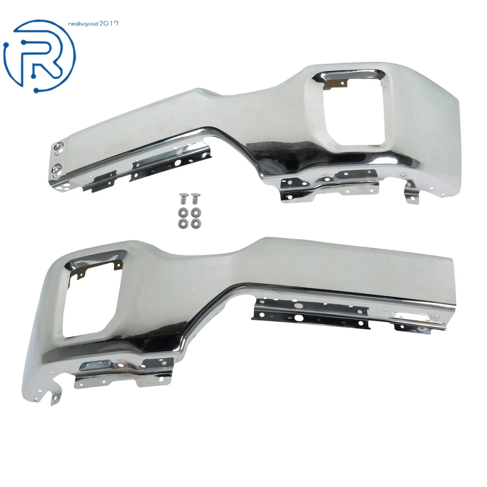 Steel Chrome Split Style Front Bumper for GMC Sierra 2500 HD 3500 HD (2020-2023)