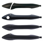 Door Handle Set 4x Front Rear Left+Right Outer Black for Hyundai i30 GD (2012–2017)