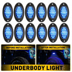 12PCS Blue LED Rock Light for Offroad SUV Pickup (Universal)