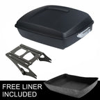 Matte Black Chopped Trunk & Mount Rack for Harley Street Glide (2014–2026)
