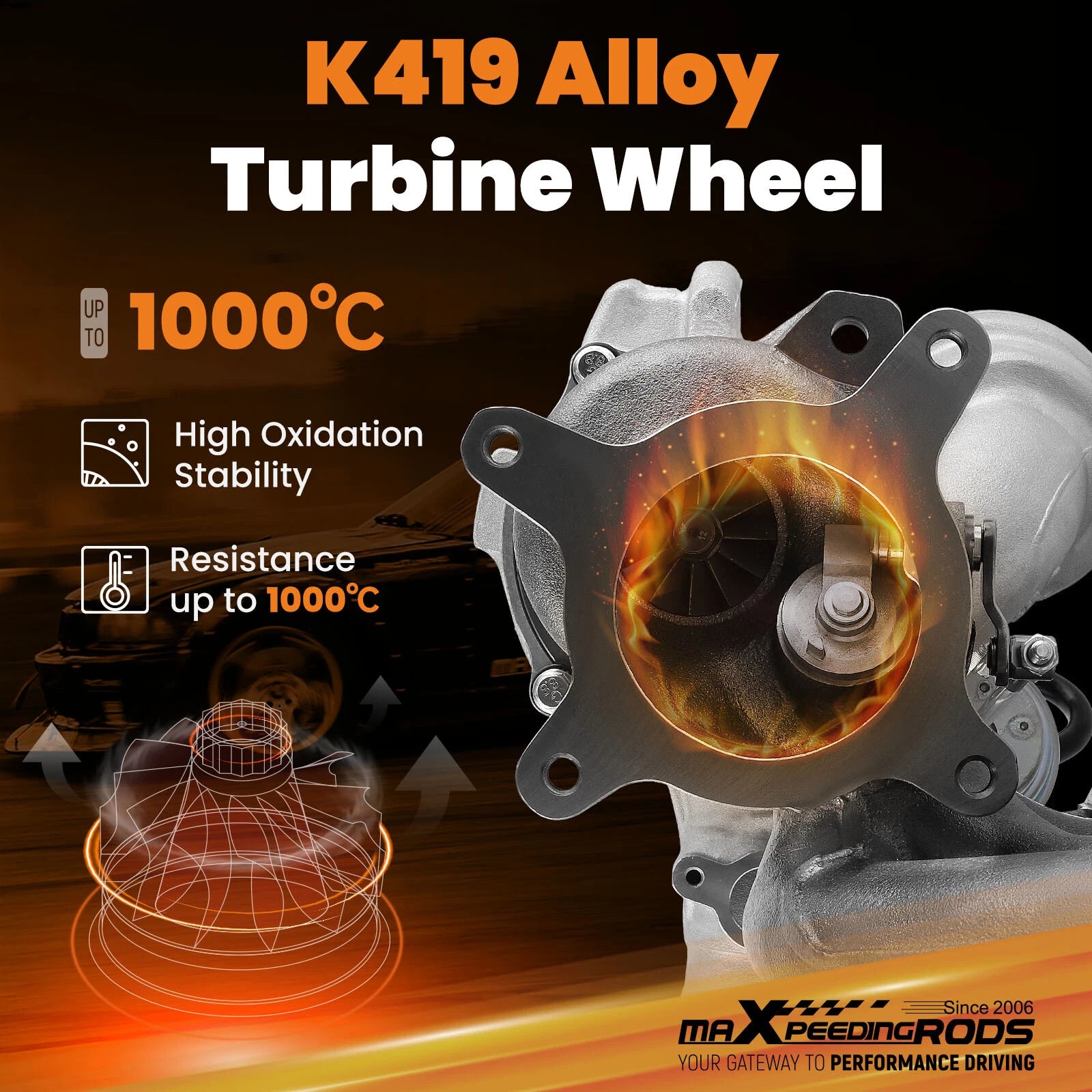 Upgraded Billet Turbocharger for VW Golf R GTi Audi A3 S3 2.0L (2013–2020) 53049700064