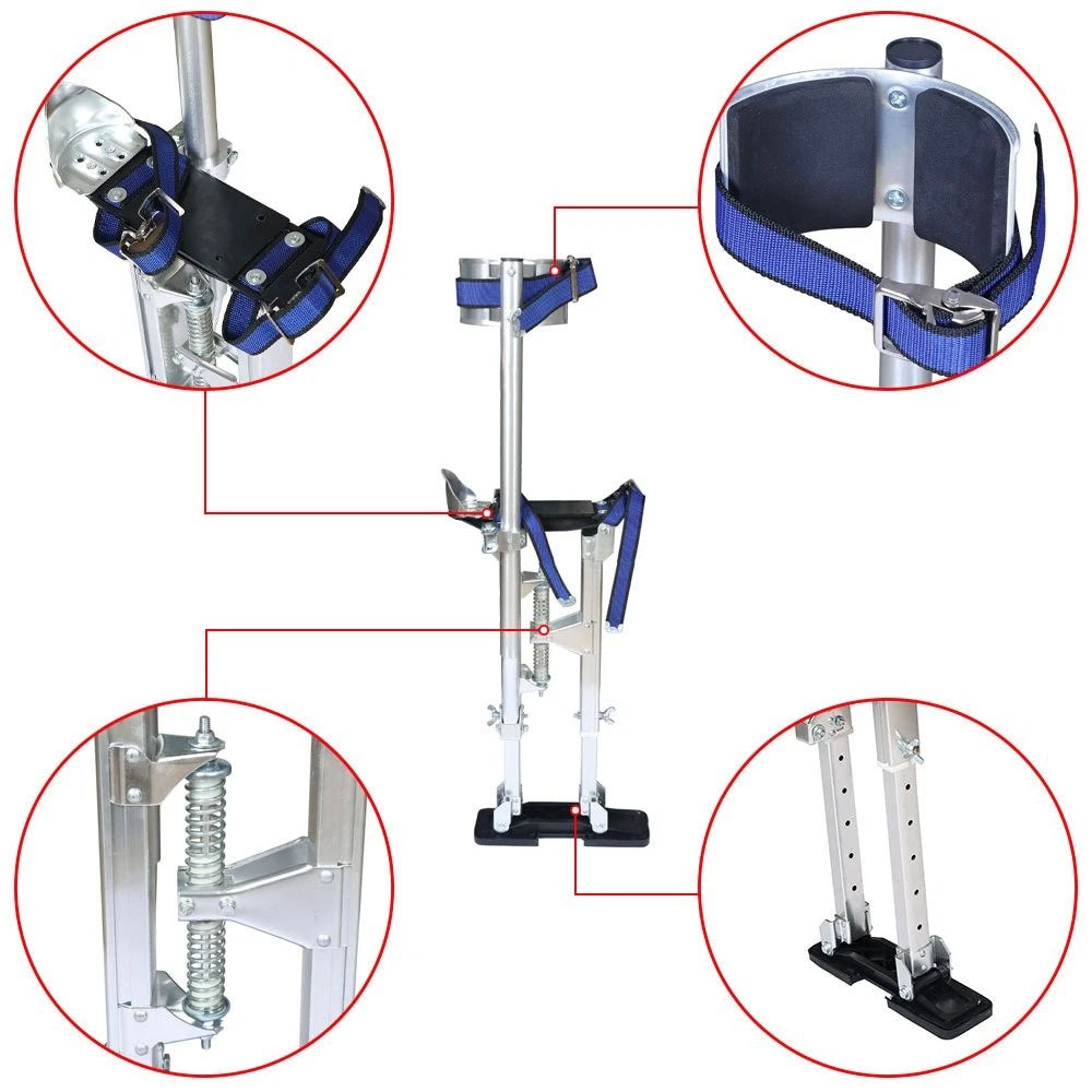 Adjustable Aluminum Alloy Drywall Stilts for Painters (18"-30")