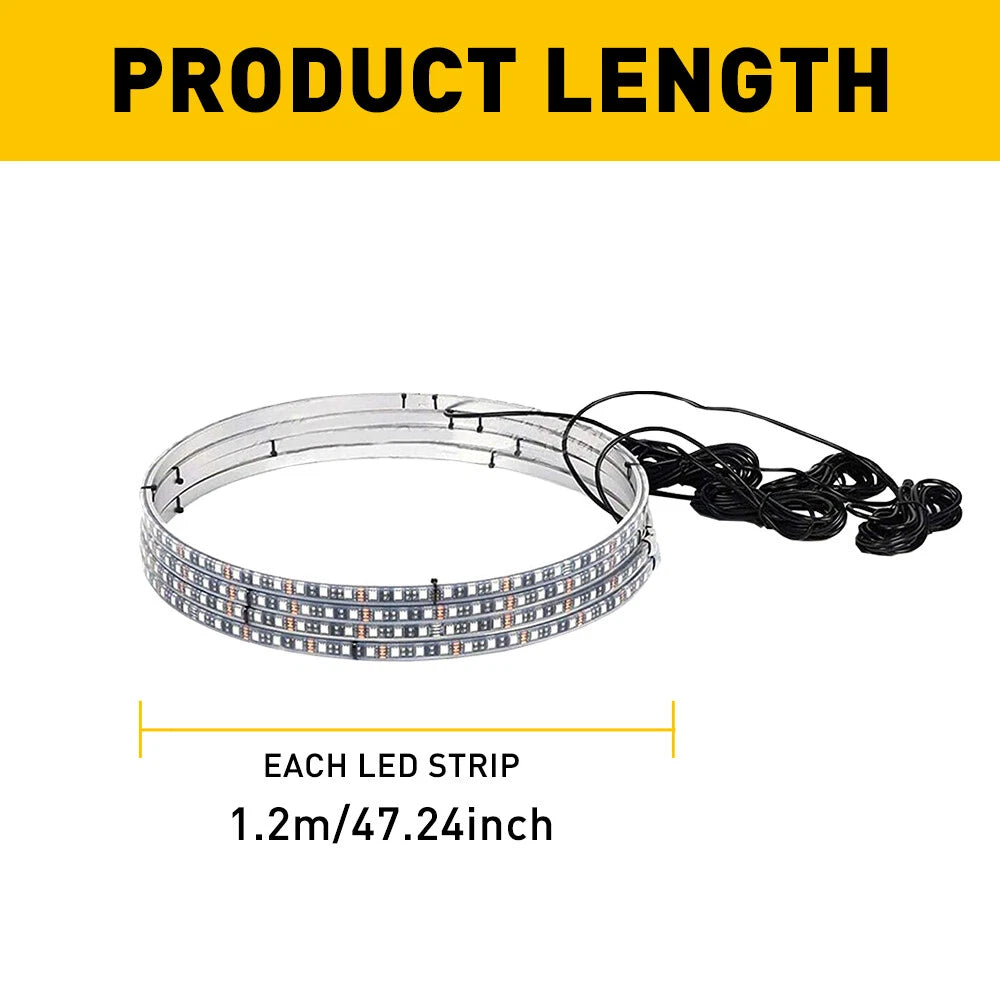 2X LED Wheel Ring Lights for Make Model (YYYY–YYYY)