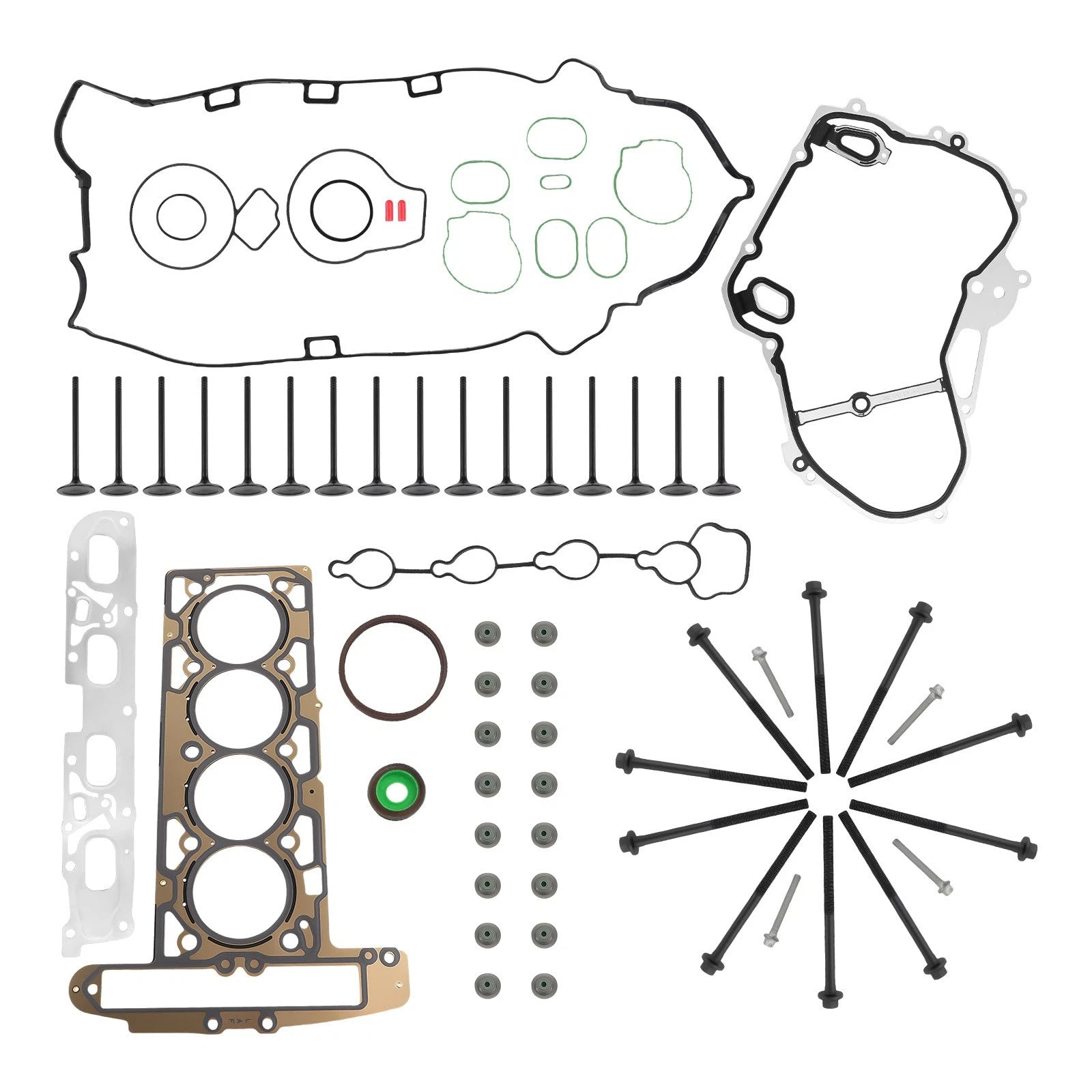 Head Gasket & Valve Set with Bolts for Chevrolet Buick 2.4L