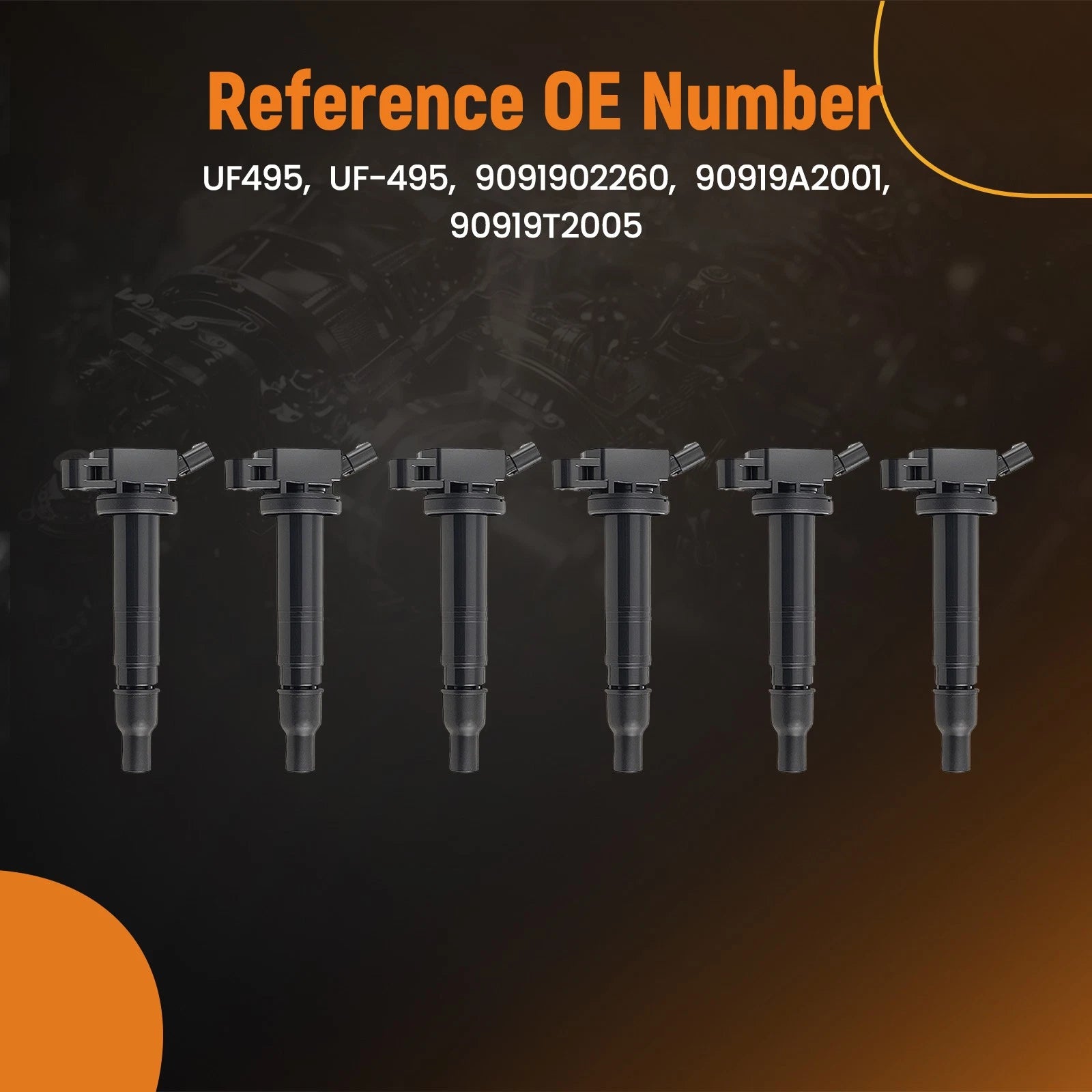 6 Ignition Coils for Toyota Tundra 4.0L V6 (2005–2011)