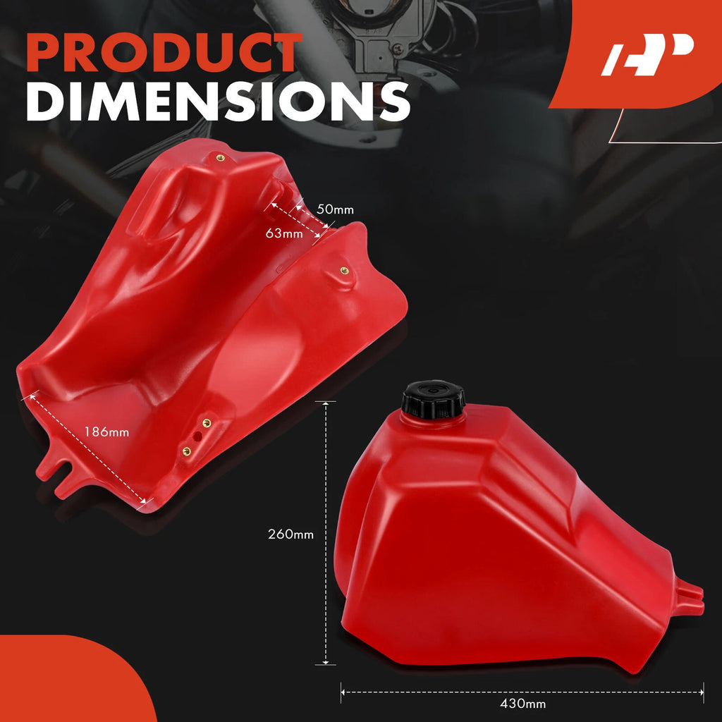 Fuel Tank with Cap & Petcock for Honda ATC185 (1980) ATC200 (1981–1983)