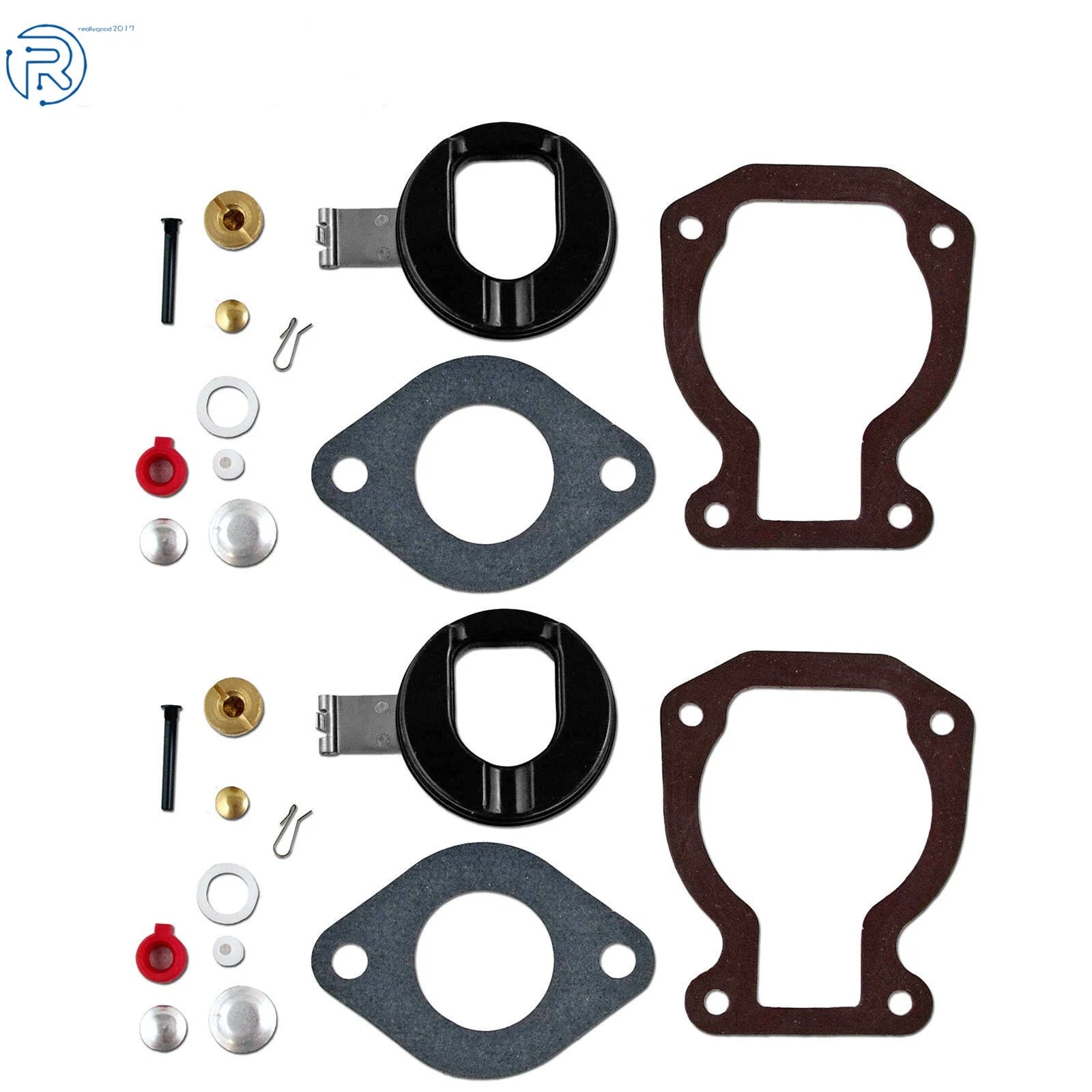 2X Carburetor Kit with Float for Johnson Evinrude 9.9HP 15HP (1974–1988)