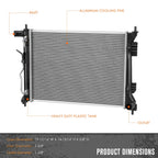 OE Style Aluminum Radiator for Hyundai Accent, Kia Rio (2012–2017) DPI-13253