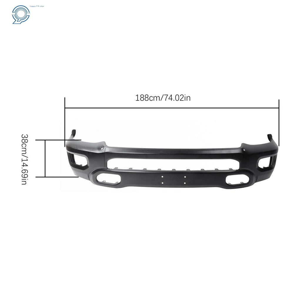 Split-Type Steel Front Bumper with Fog Light Hole for Ram 1500 (2019-2024)