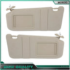 2X Beige Sun Visor Pair with Cover Trims for Toyota Venza (2009–2016)