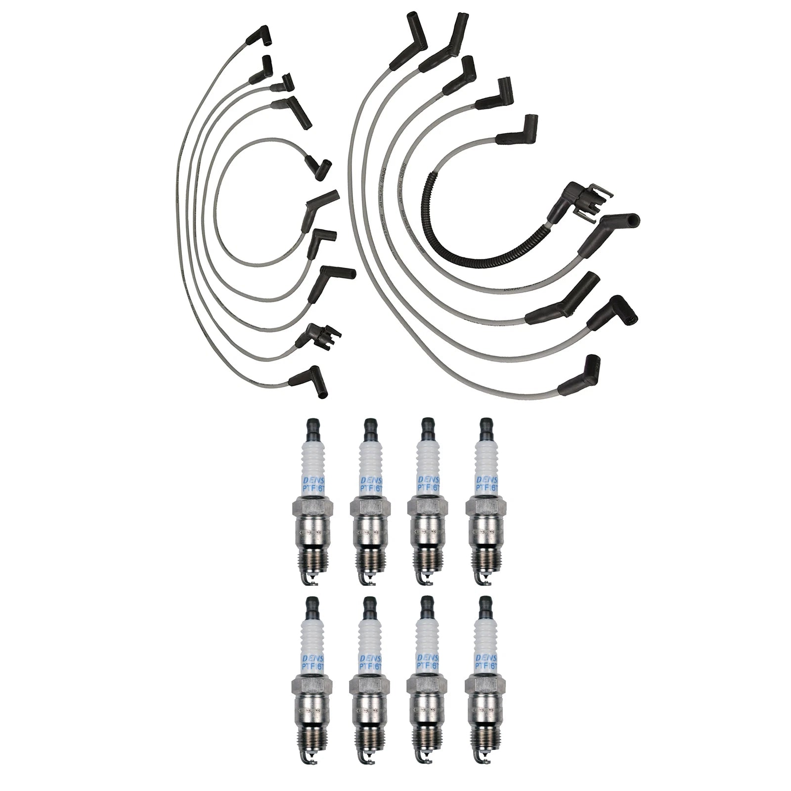 Denso 8mm Wire Set & 8 Platinum TT Spark Plugs for Ford Mercury V8