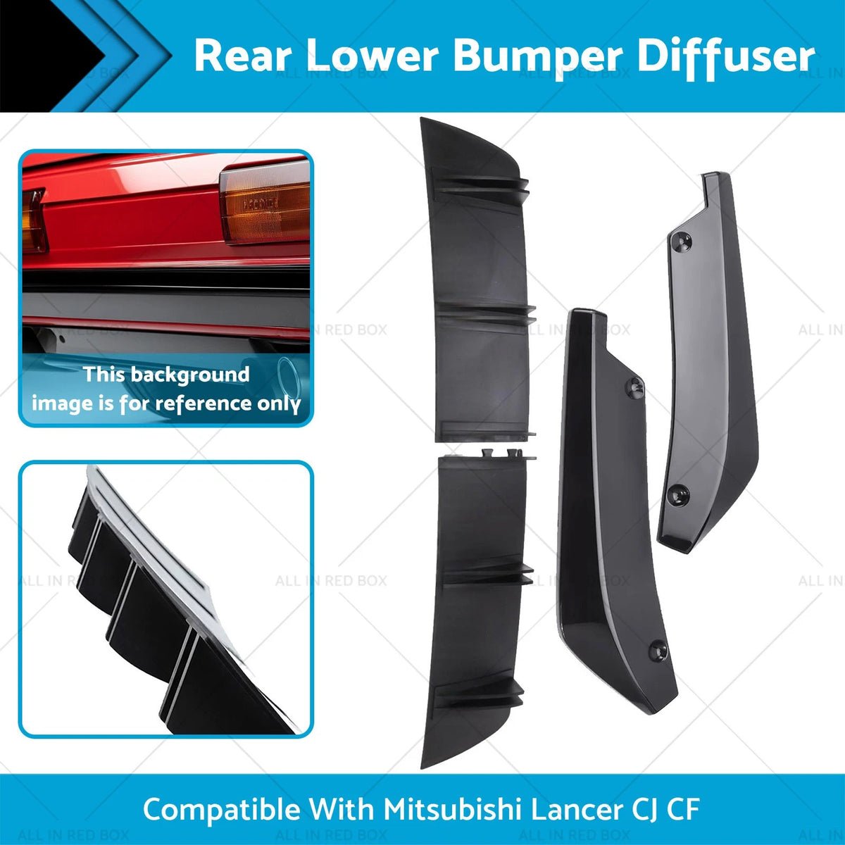 Rear Bumper Diffuser Spoiler for Mitsubishi Lancer (2008–2015)