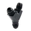 6AN AN6 Black Fuel Block Flare Union Fitting Adapter for Car
