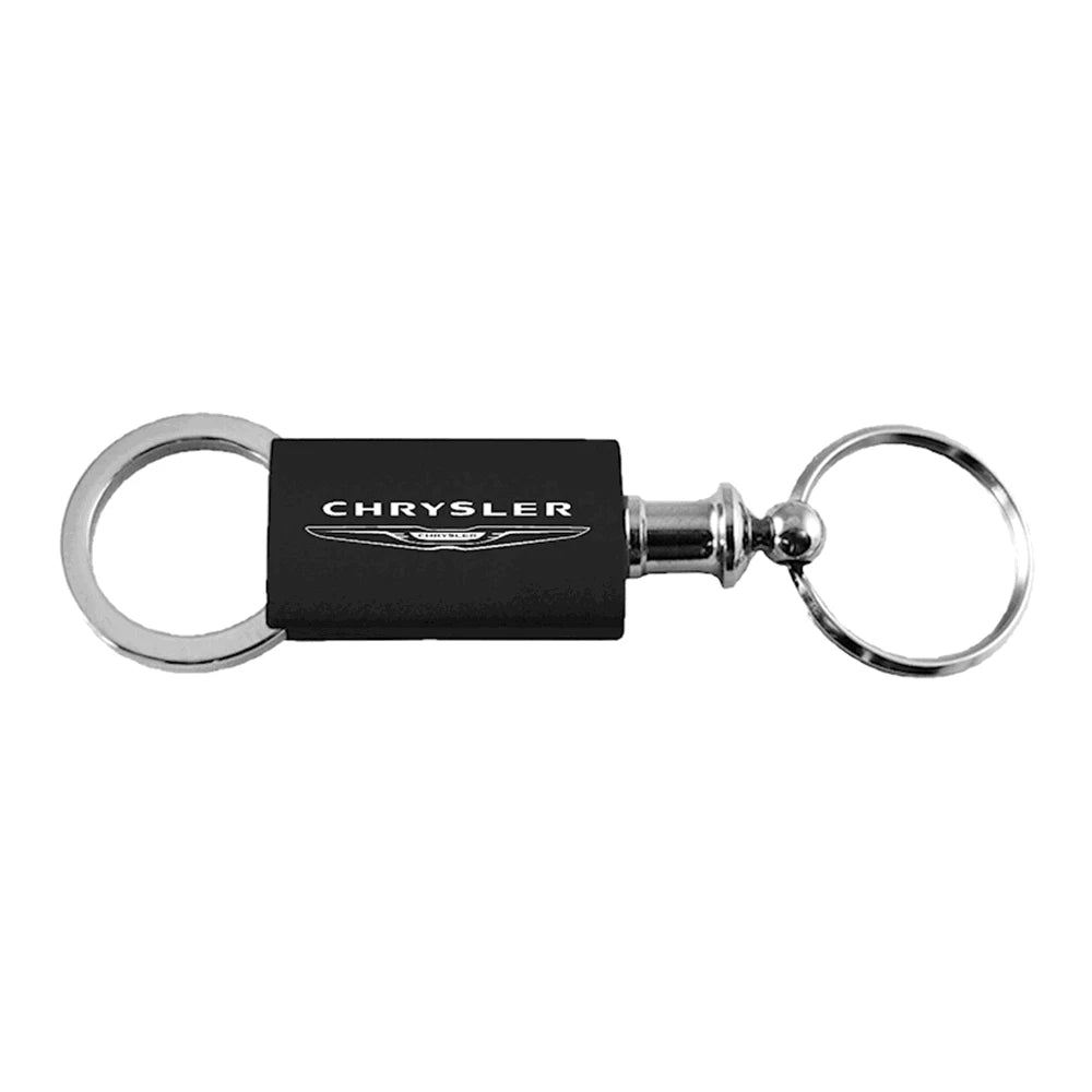 Black Anodized Aluminum Valet Keychain - Officially Licensed for Chrysler