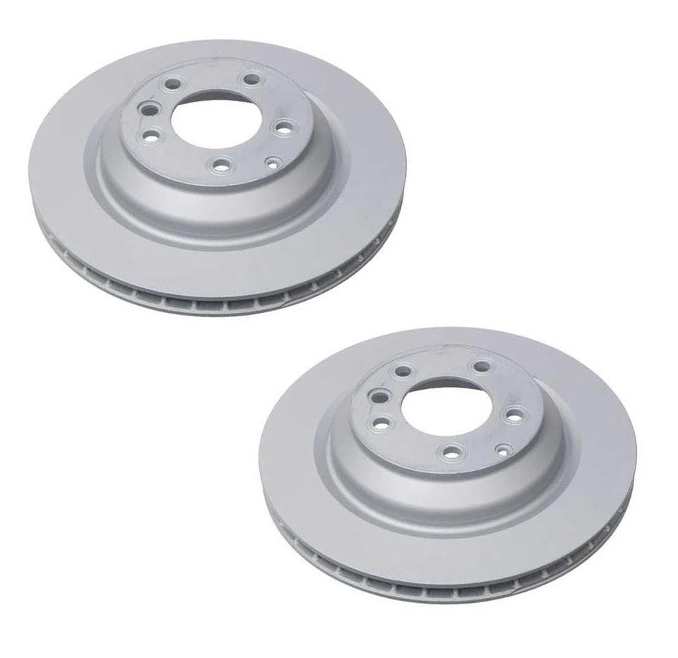 2X Zimmermann Rear Brake Disc Rotors for Porsche Cayenne Q7 Touareg (2003–2010)
