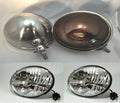 Headlight Bucket Pair Stainless Dual Function LED for Chevy Silverado (2014–2018)