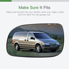 Replacement Mirror Glass Left for Chevrolet Venture/Pontiac Montana (2005–2008)