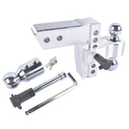 Adjustable Trailer Hitch for 2.5" Receiver (6" Drop/Rise, 18500LBS)