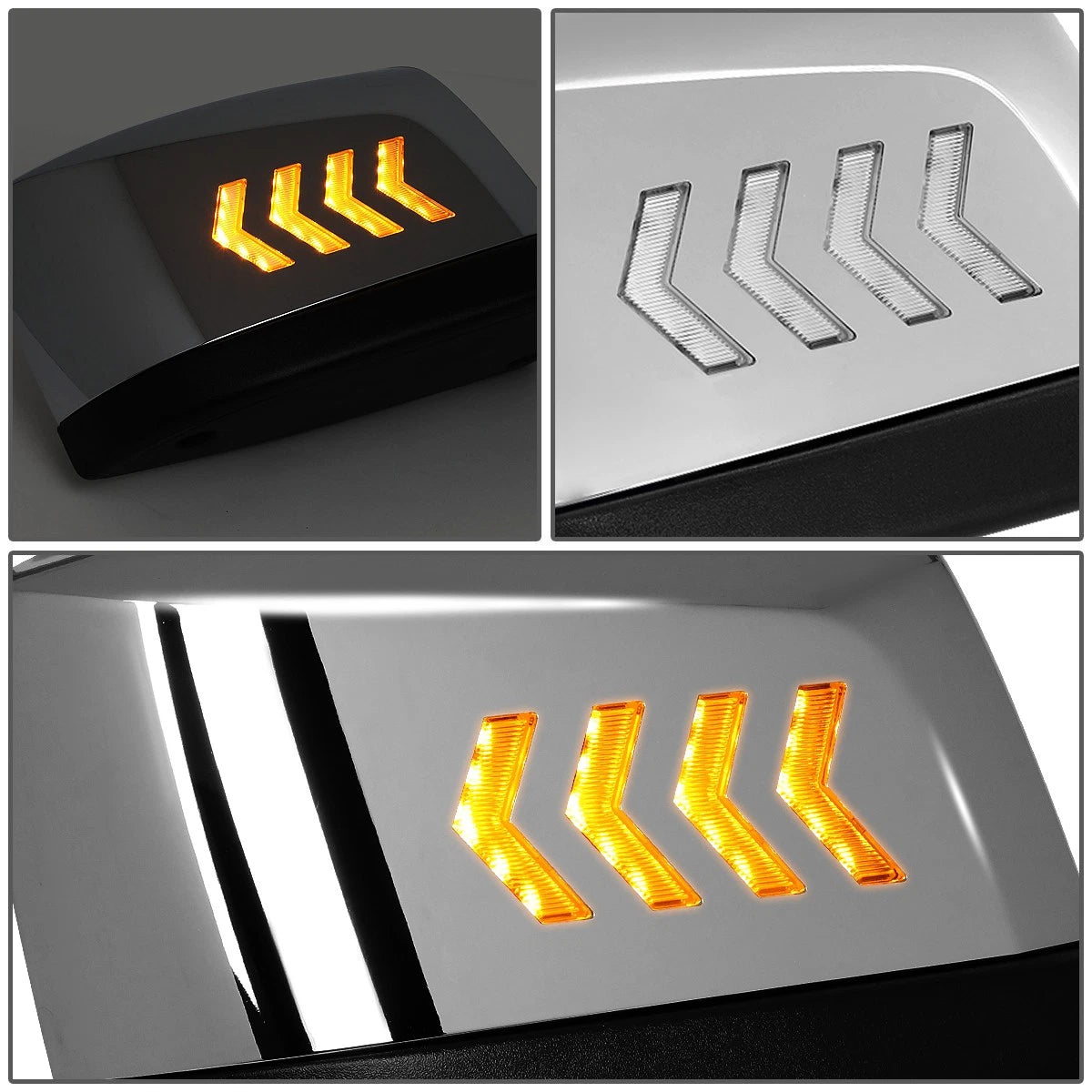 LED Arrow Turn Signal Side Hood Mirror for Volvo VN (2004–2018)