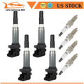 Set of 4 Ignition Coils & 4 Spark Plugs for Mini Cooper Paceman (2013–2016)