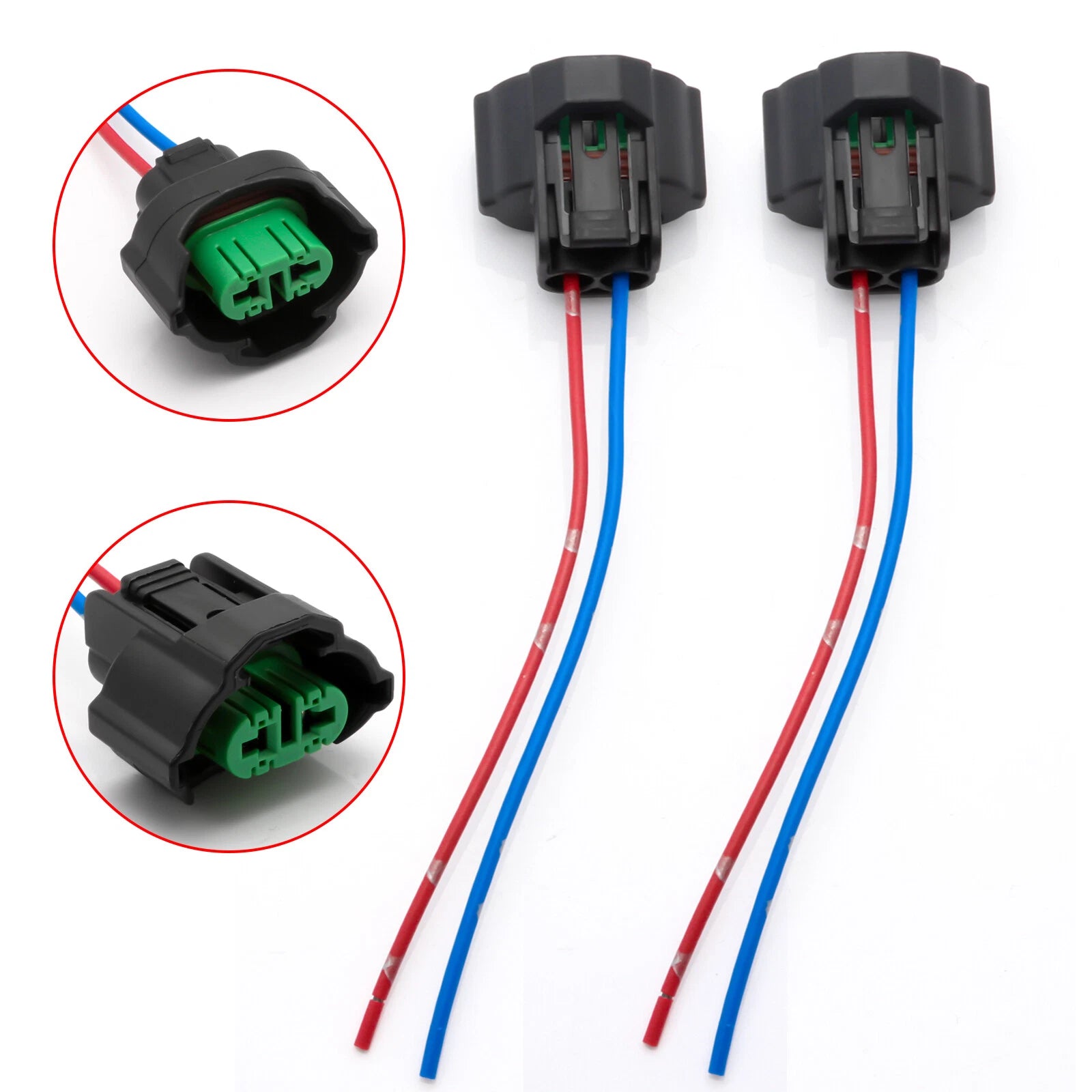 2-Pack Wire Pigtail Female H11 H8 Harness for Fog Light Plug Play (—)