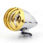 Bullet Headlight Lamp Chrome for Motorcycle Cafe Racer Bobber Chopper