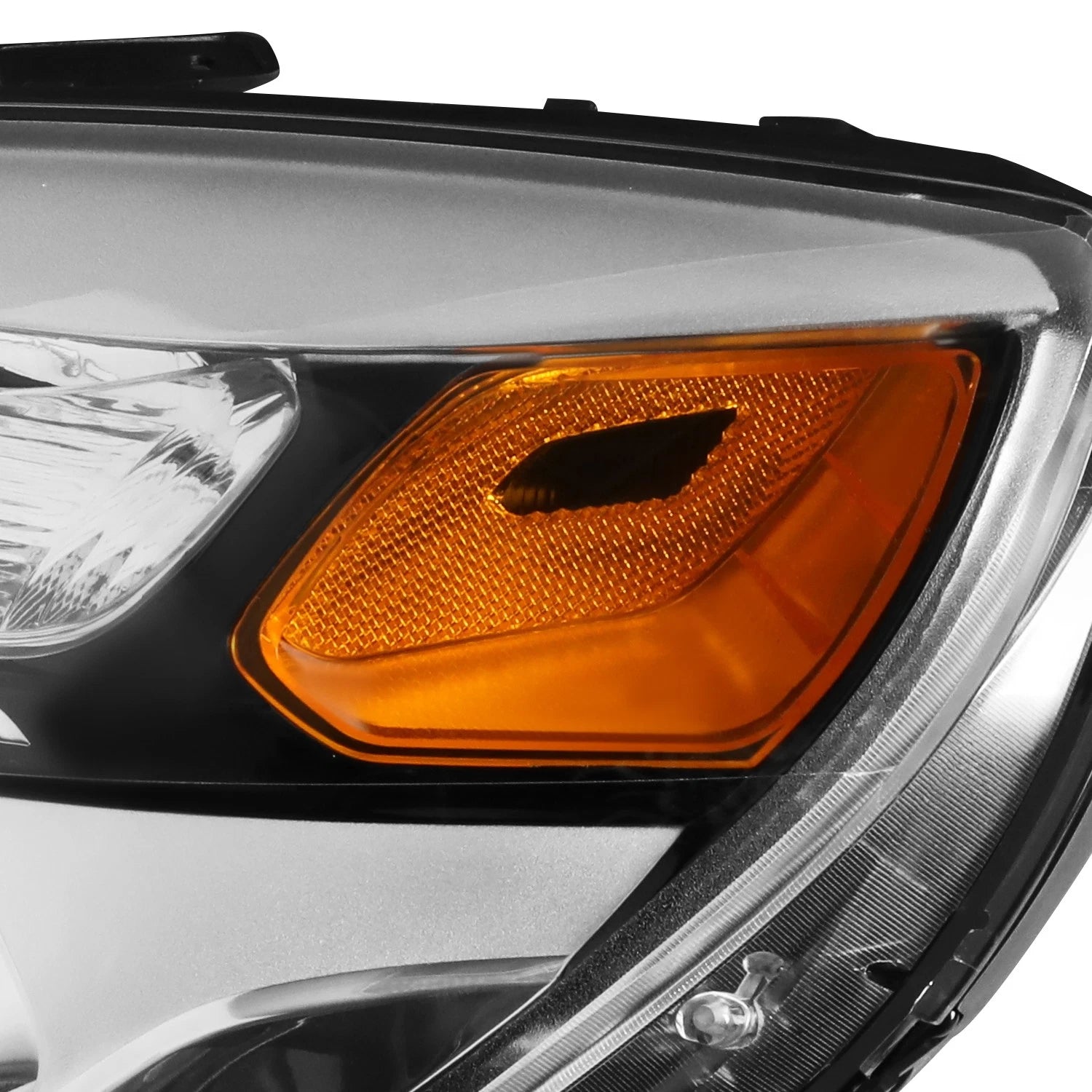 Left Side Chrome/Amber Projector Headlight for Chevy Equinox (2016–2017)