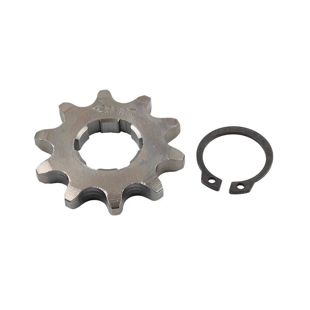 10T Front Sprocket for ATV Pit Bike 110cc 125cc 140cc (Black, 20mm)