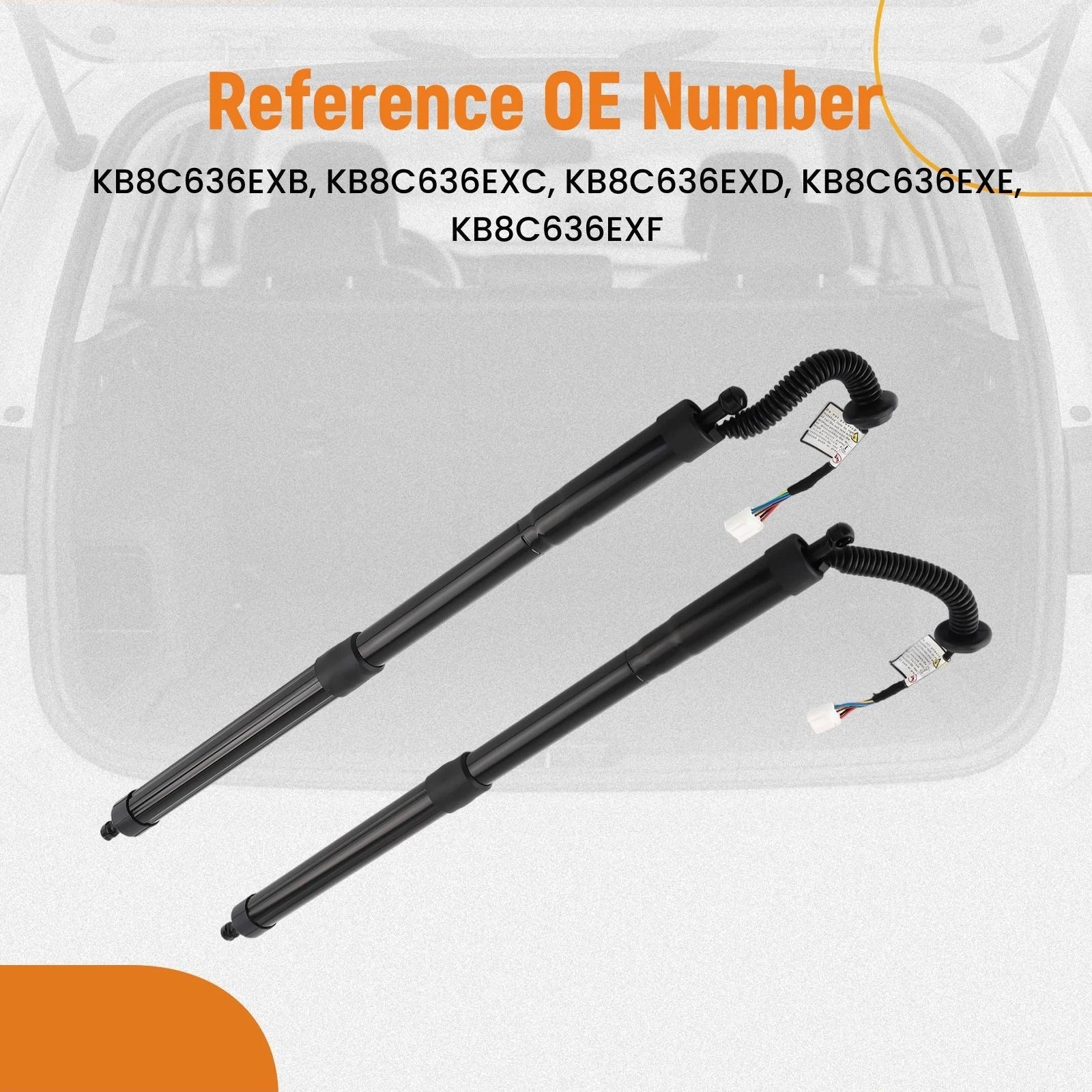 2X Tailgate Pull Down Motor Strut for Mazda CX-5 (2017–2024) KB8C636EXB Black