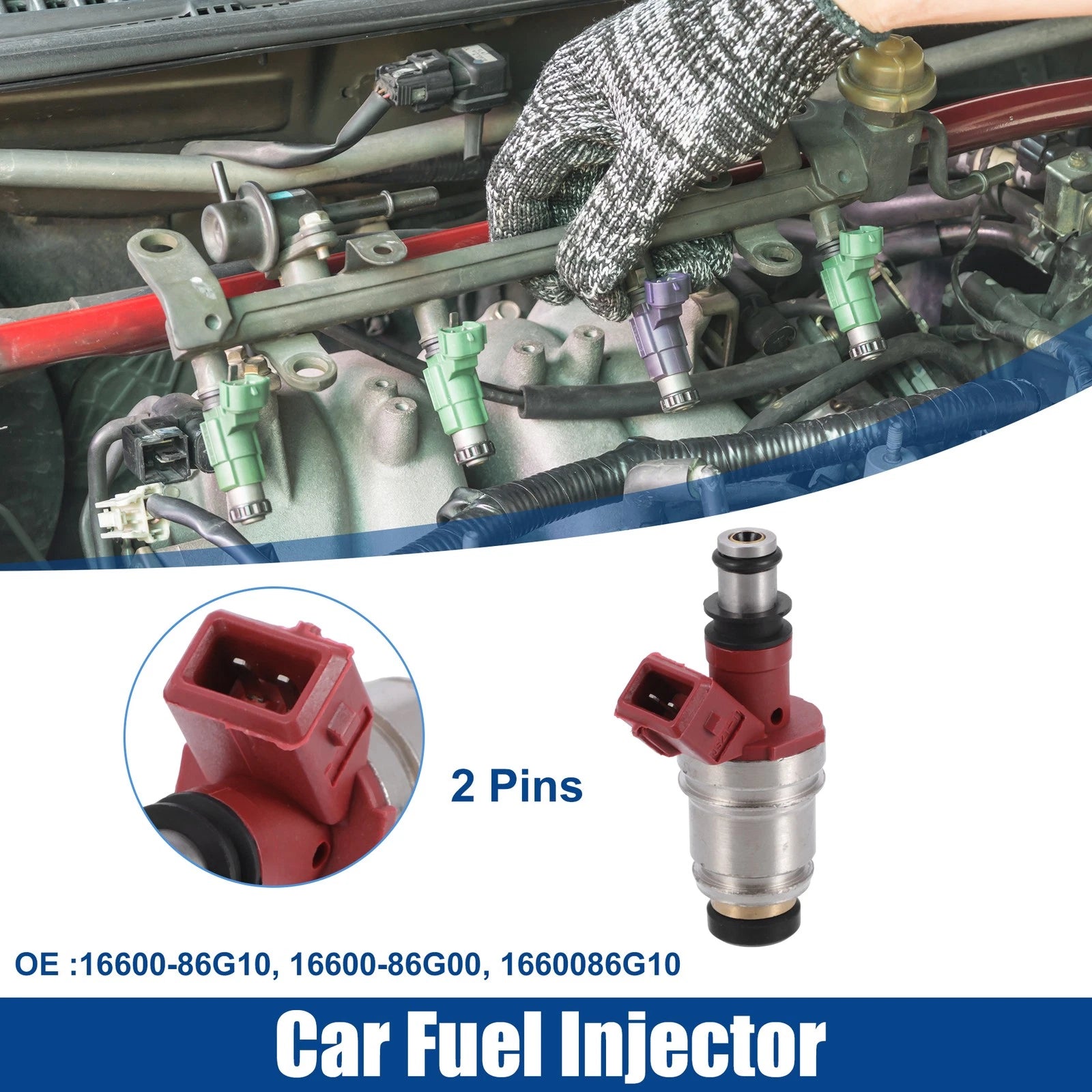 Fuel Injector Nozzle for Nissan Hardbody Pickup 2.4L (1986–1997) 16600-86G10