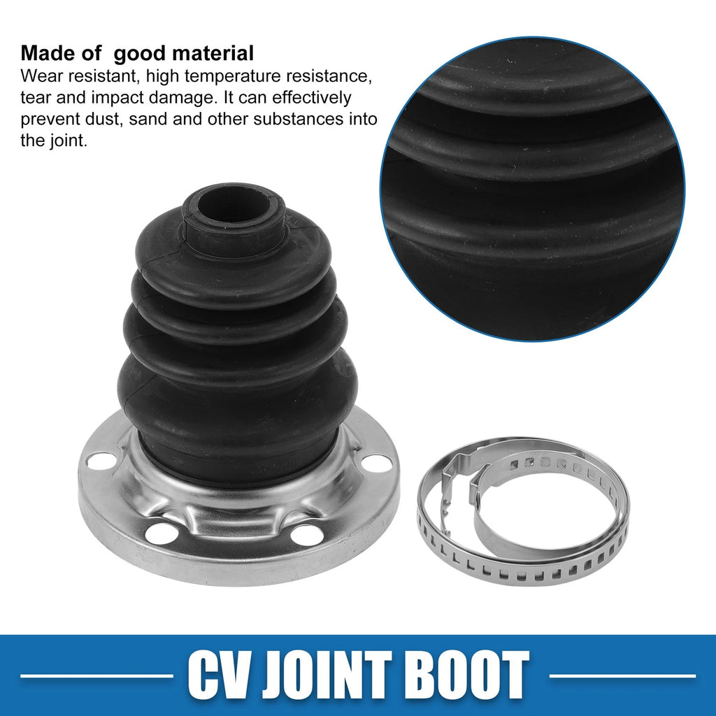 Inner CV Joint Boot Kit w/ Clamps for Audi A3 (2006–2013), A4 (2000)