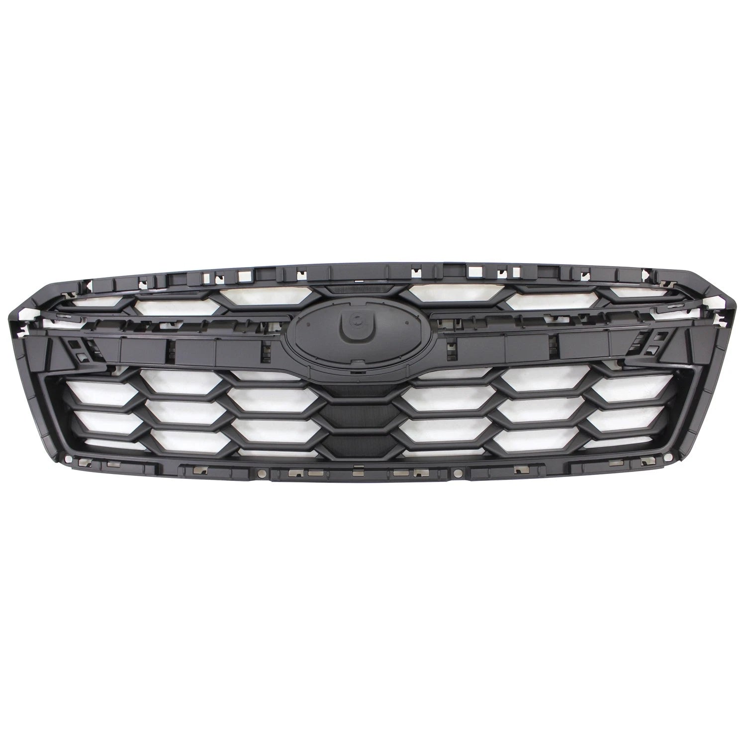 Replacement Black Textured ABS Plastic Front Grille w/o Moldings