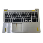 Silver Palmrest with Backlit Keyboard for Dell Inspiron 15 5570 5575 (2017–2018)