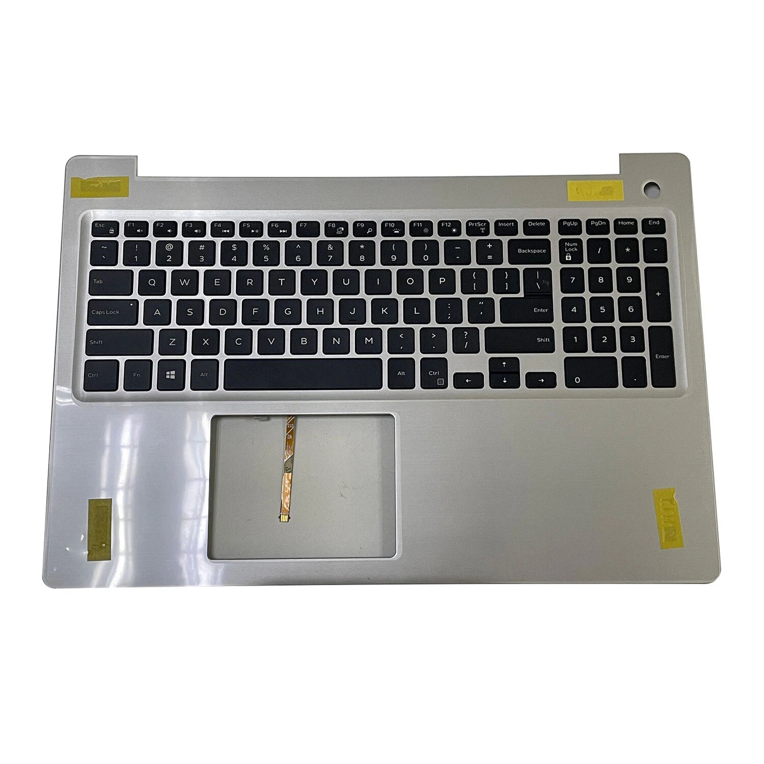 Silver Palmrest with Backlit Keyboard for Dell Inspiron 15 5570 5575 (2017–2018)