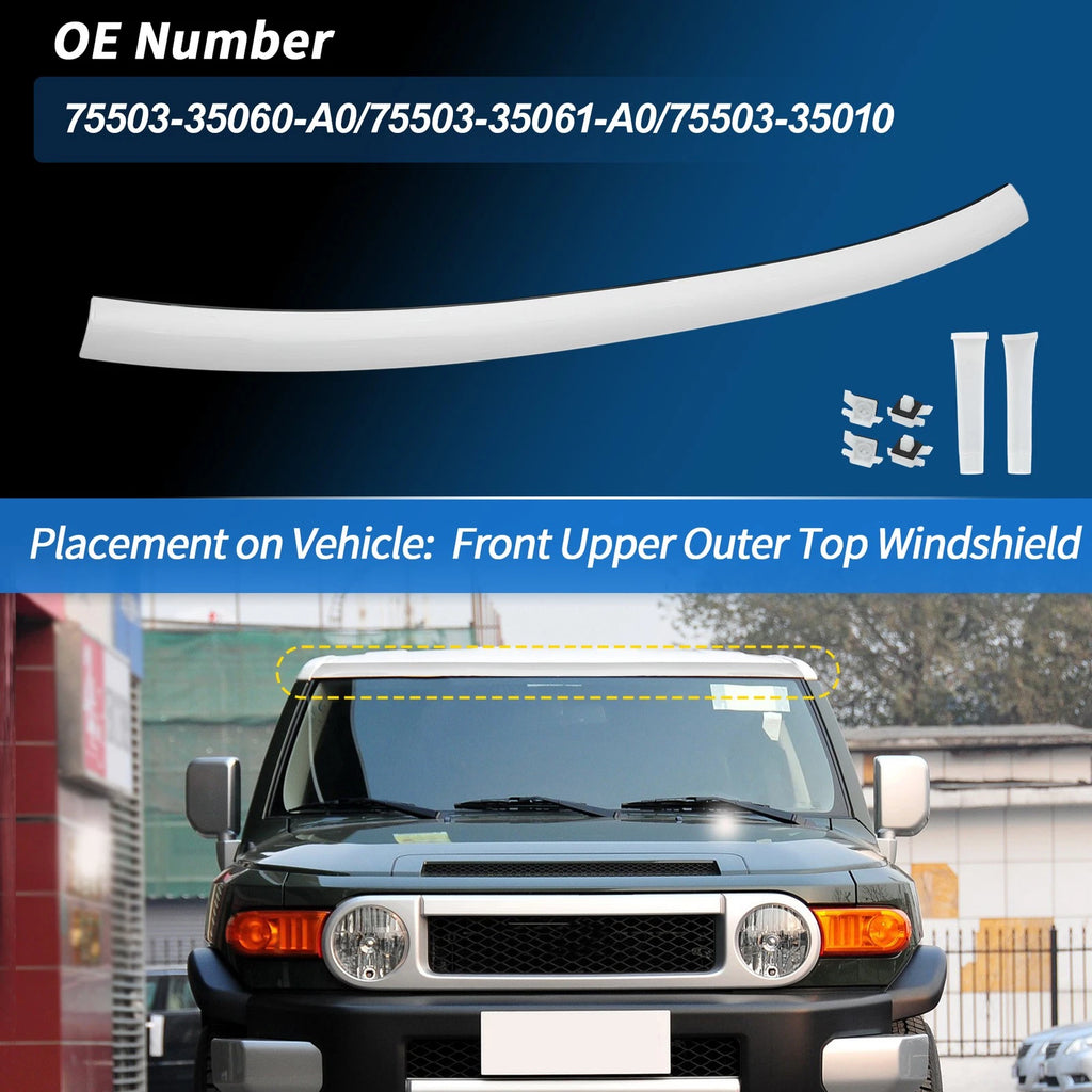 Front Upper Windshield Mould Panel Trim for Toyota FJ Cruiser (2007–2014)